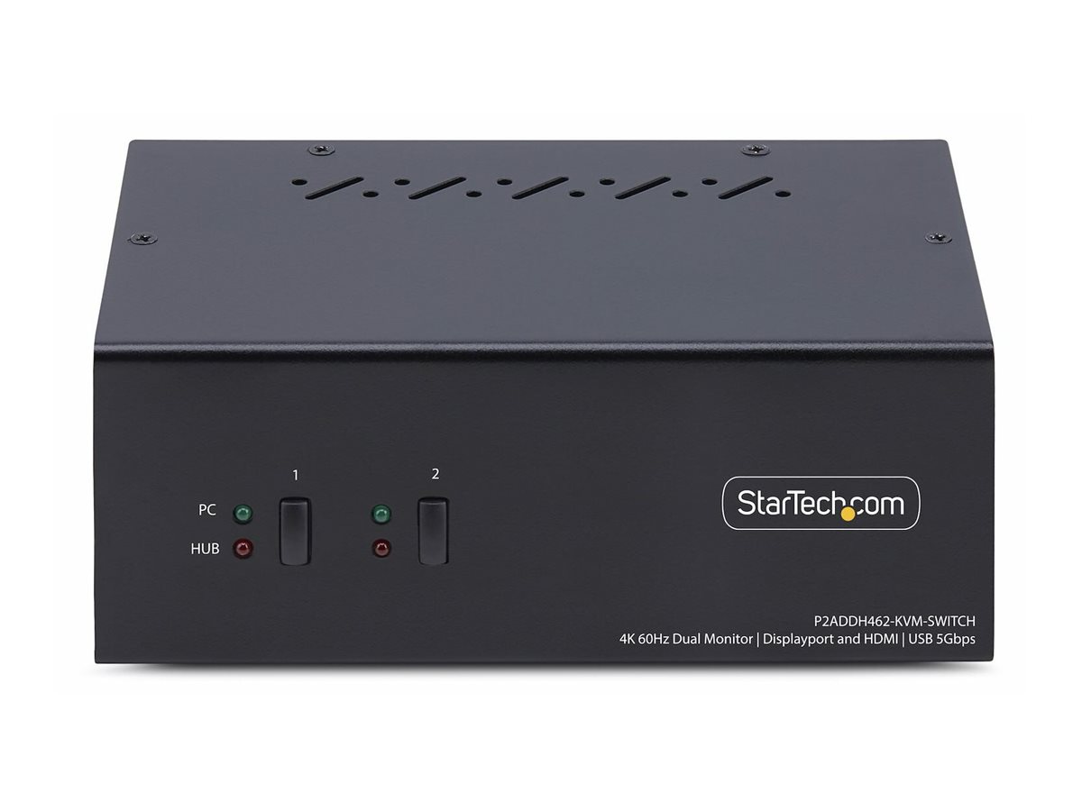 StarTech.com 2-Port Dual-Monitor DisplayPort en HDMI KVM Switch, 4K 60Hz
