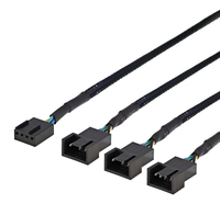 Deltaco SSI-67 - Kabelsplitter - Schwarz - M�nnlich/Weiblich - 4-pin to 4-pin - 20 g - Polybag
