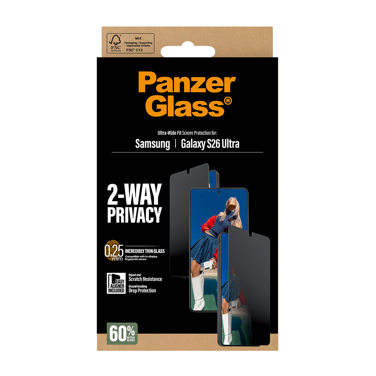 PanzerGlass Bildschirmschutz f�r Handy - ultrabreite