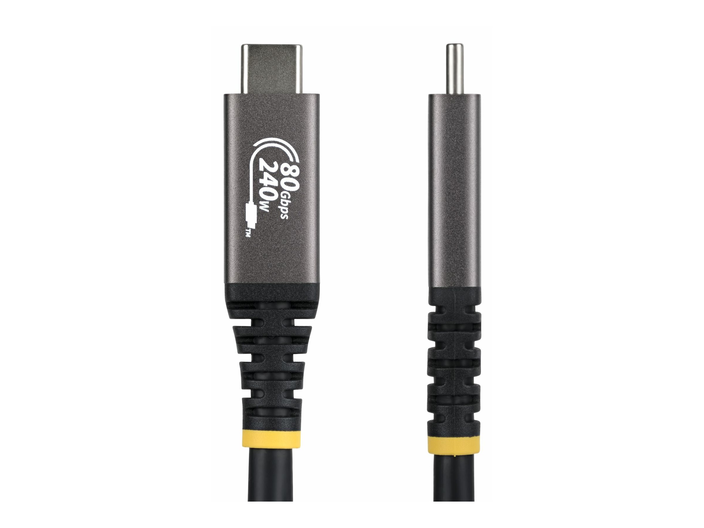 StarTech.com 1m (3ft) USB4 Cable, 80Gbps, USB-IF Certified USB-C Cable, 240W PD, 8K 120Hz/4K 240Hz DP2.1 DP80, TPE Jacket, Thunderbolt 4 Compatible - Black USB-C Cord