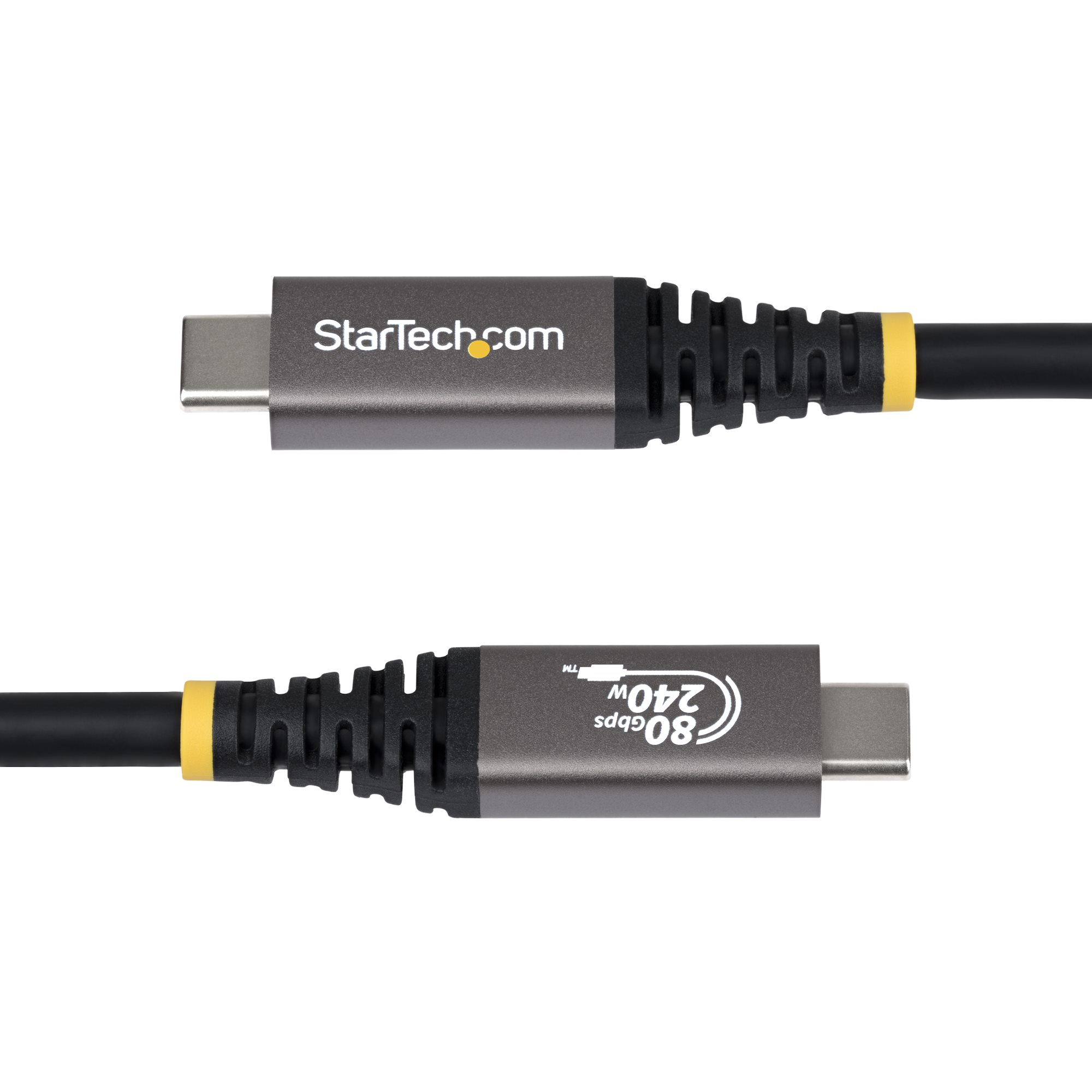 StarTech.com 1m (3ft) USB4 Cable, 80Gbps, USB-IF Certified USB-C Cable, 240W PD, 8K 120Hz/4K 240Hz DP2.1 DP80, TPE Jacket, Thunderbolt 4 Compatible - Black USB-C Cord