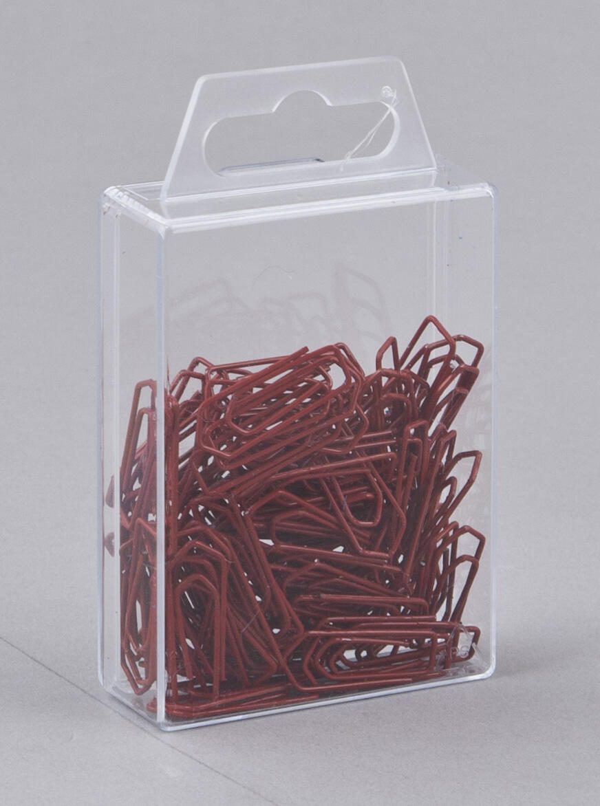 Gowi 100 B�roklammern rot Metall