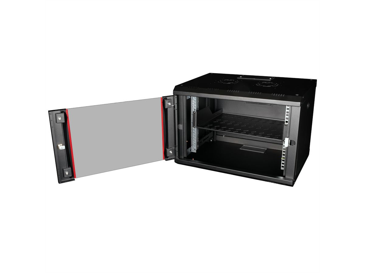 ROLINE Rack - Regal - 350 mm tief, Tragf�higkeit 25 kg - RAL 9005, Jet Black - 2U - 48.3 cm (19)