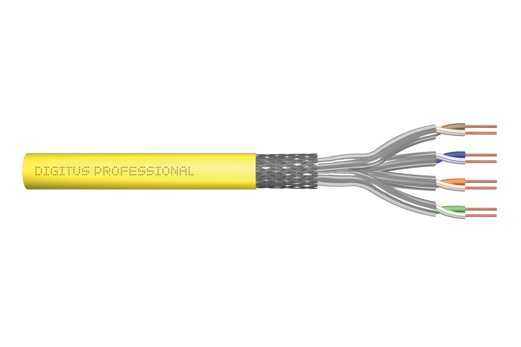 Digitus C�ble d installation � paire torsad�e CAT 7A S-FTP, AWG 23/1 , 1000 m, simplex, B2ca