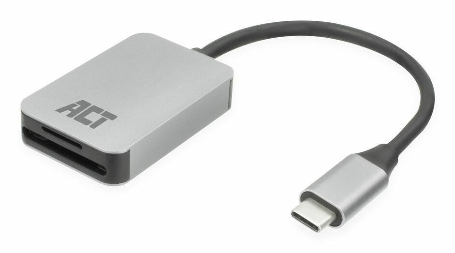 ACT USB-C card reader for SD and micro SD, SD 4.0 UHS-II
