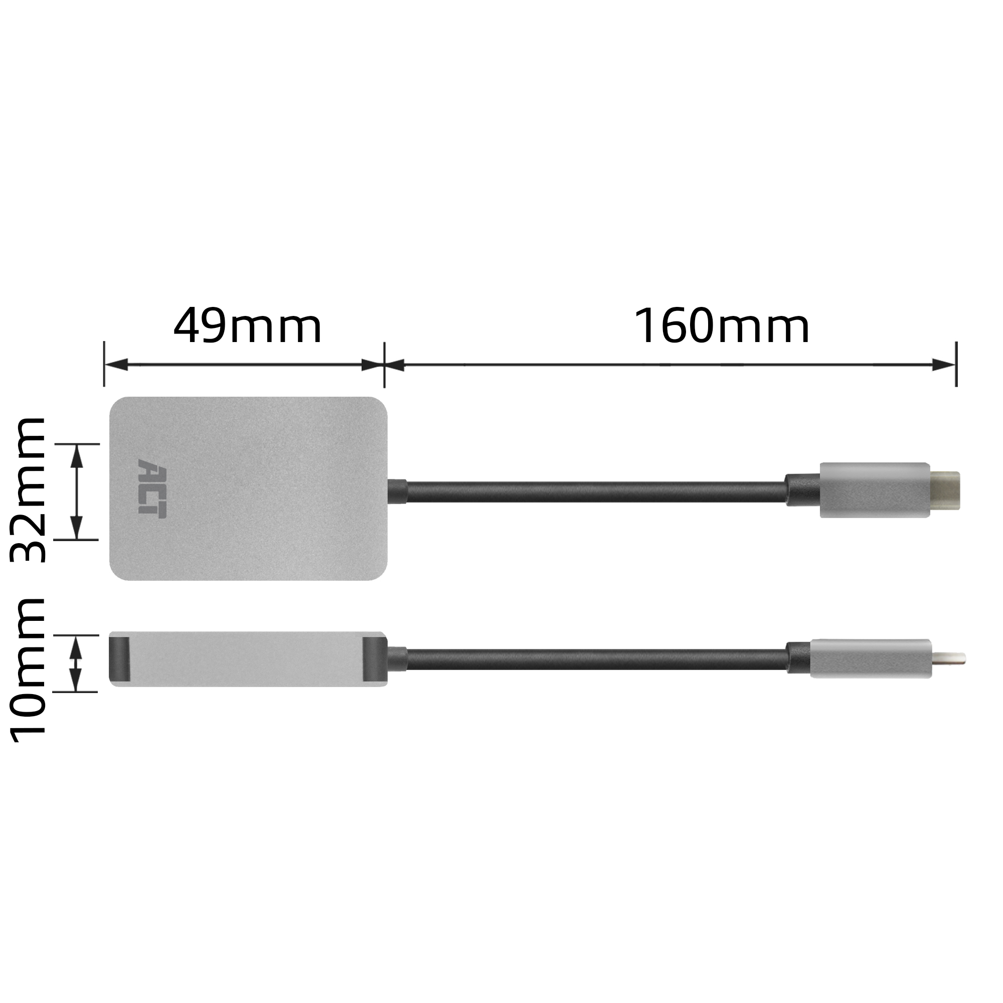 ACT USB-C card reader for SD and micro SD, SD 4.0 UHS-II