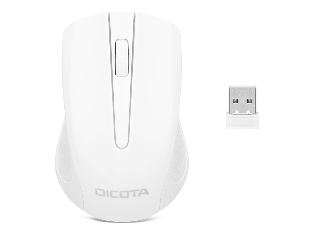 Dicota Comfort - Maus - rechts- und linksh�ndig - optisch - 3 Tasten - kabellos - 2.4 GHz - kabelloser Empf�nger (USB)