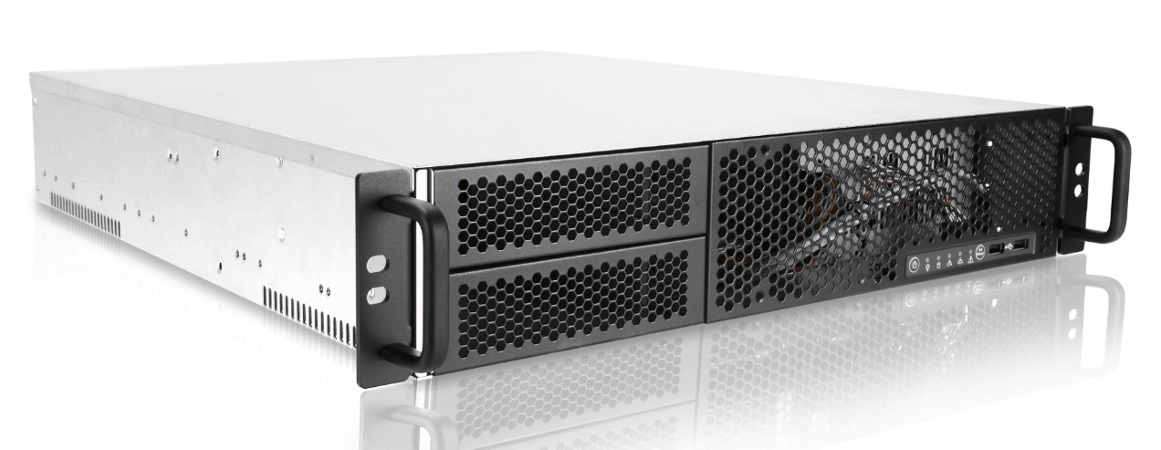 IN WIN Development Gehuse 2U Server kurze Tiefe IW-R200-02N/F8x2 - Gehuse - ATX