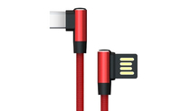 Akasa Right angle USB 2.0 Cable Dual Reversible Charge & Sync A - C - Kabel - Digital/Daten