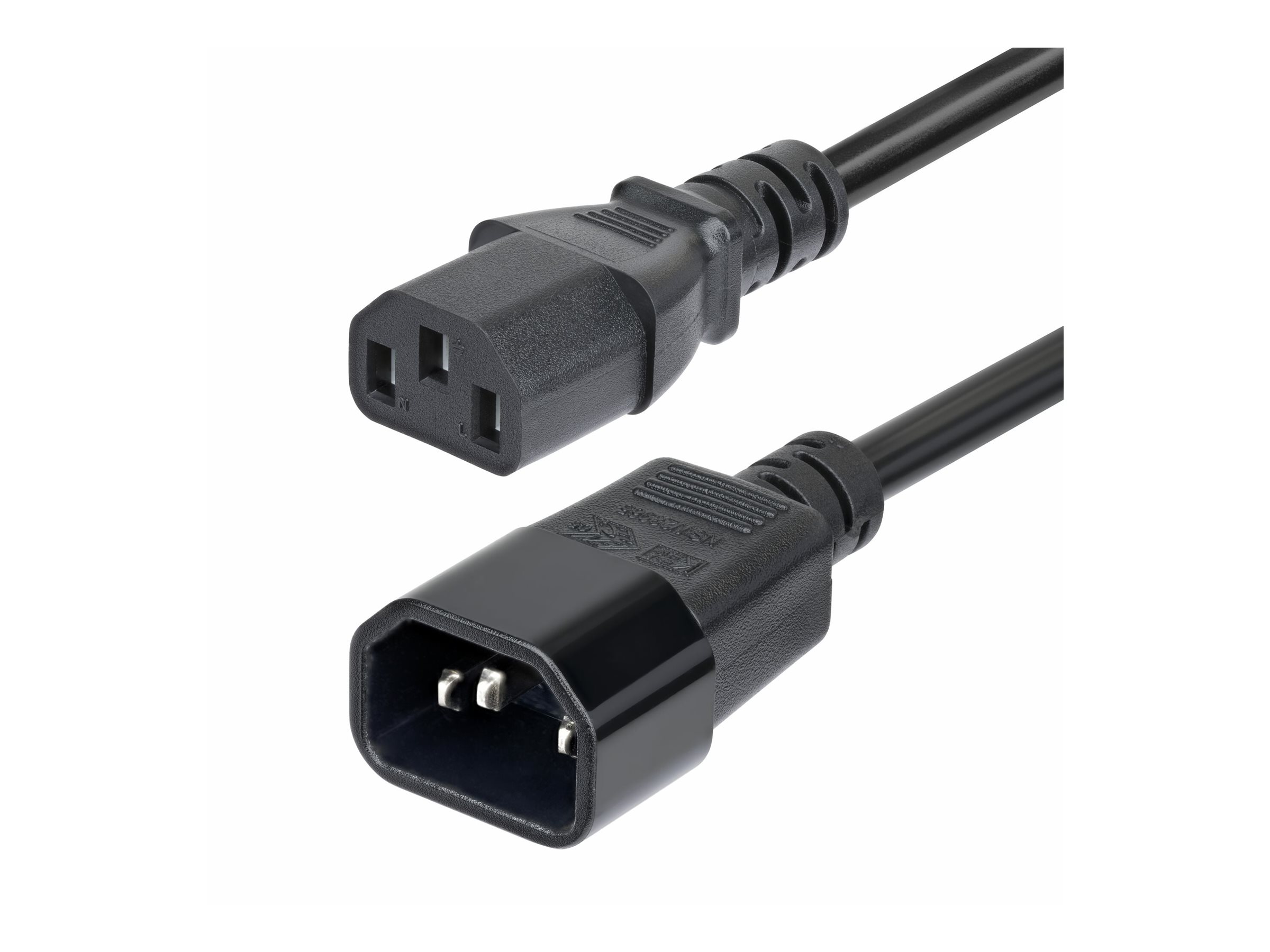 StarTech.com Cavo Prolunga di Alimentazione da 4,5m, Cavo di Alimentazione da C14 a C13 per PDU, 15A 250V, 14AWG, Prolunga Elettrica AC Certificata KEMA-KEUR