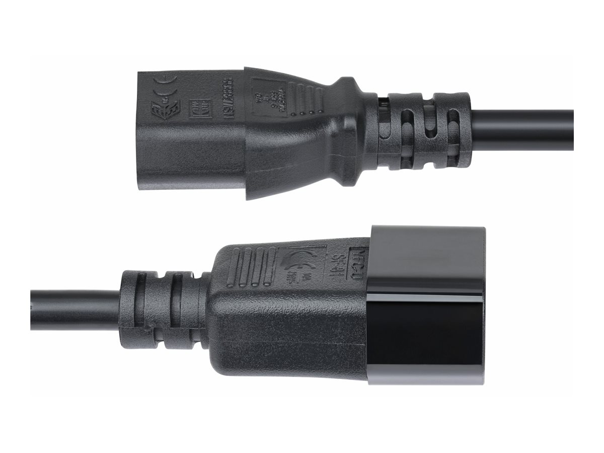 StarTech.com Cavo Prolunga di Alimentazione da 4,5m, Cavo di Alimentazione da C14 a C13 per PDU, 15A 250V, 14AWG, Prolunga Elettrica AC Certificata KEMA-KEUR