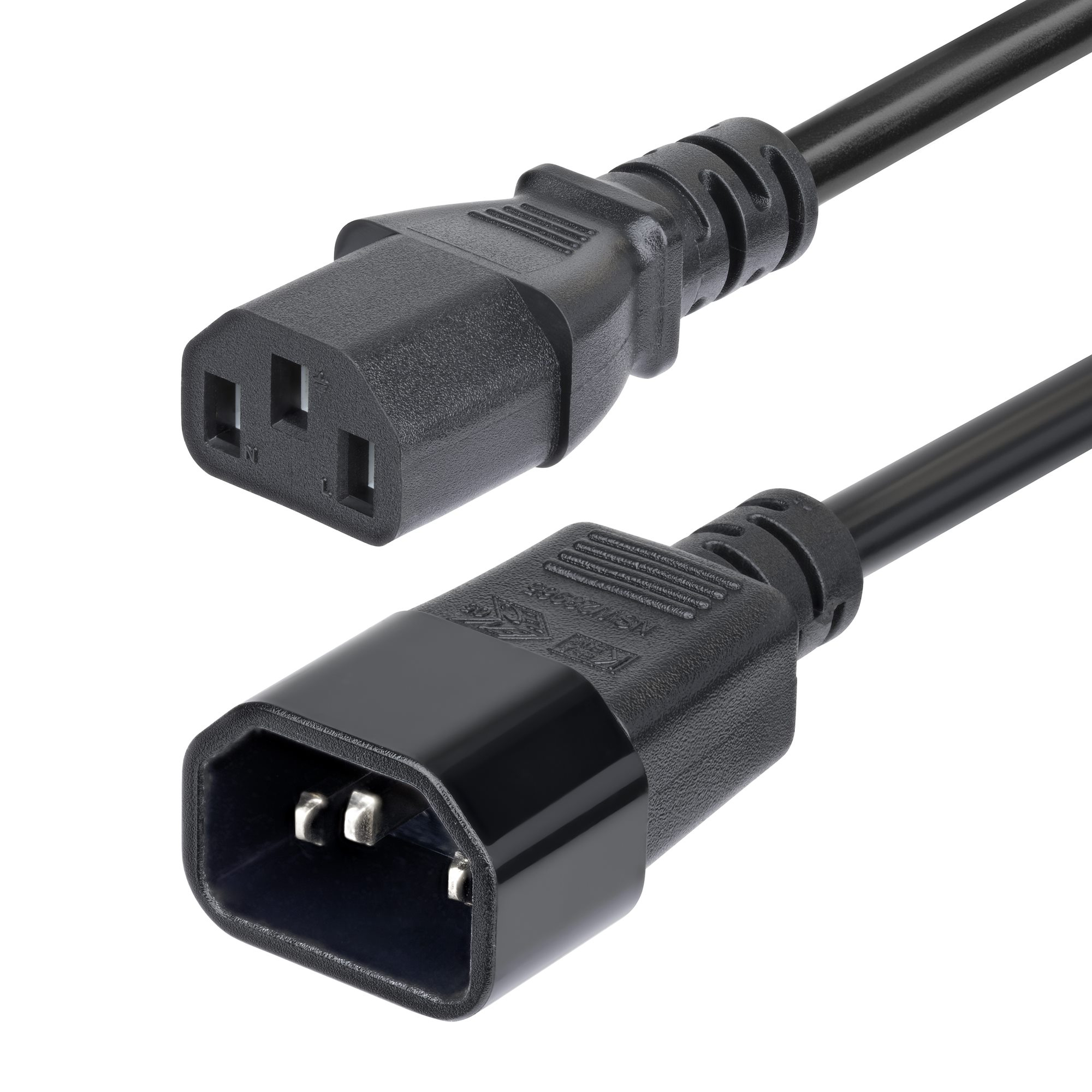 StarTech.com Cavo Prolunga di Alimentazione da 4,5m, Cavo di Alimentazione da C14 a C13 per PDU, 15A 250V, 14AWG, Prolunga Elettrica AC Certificata KEMA-KEUR