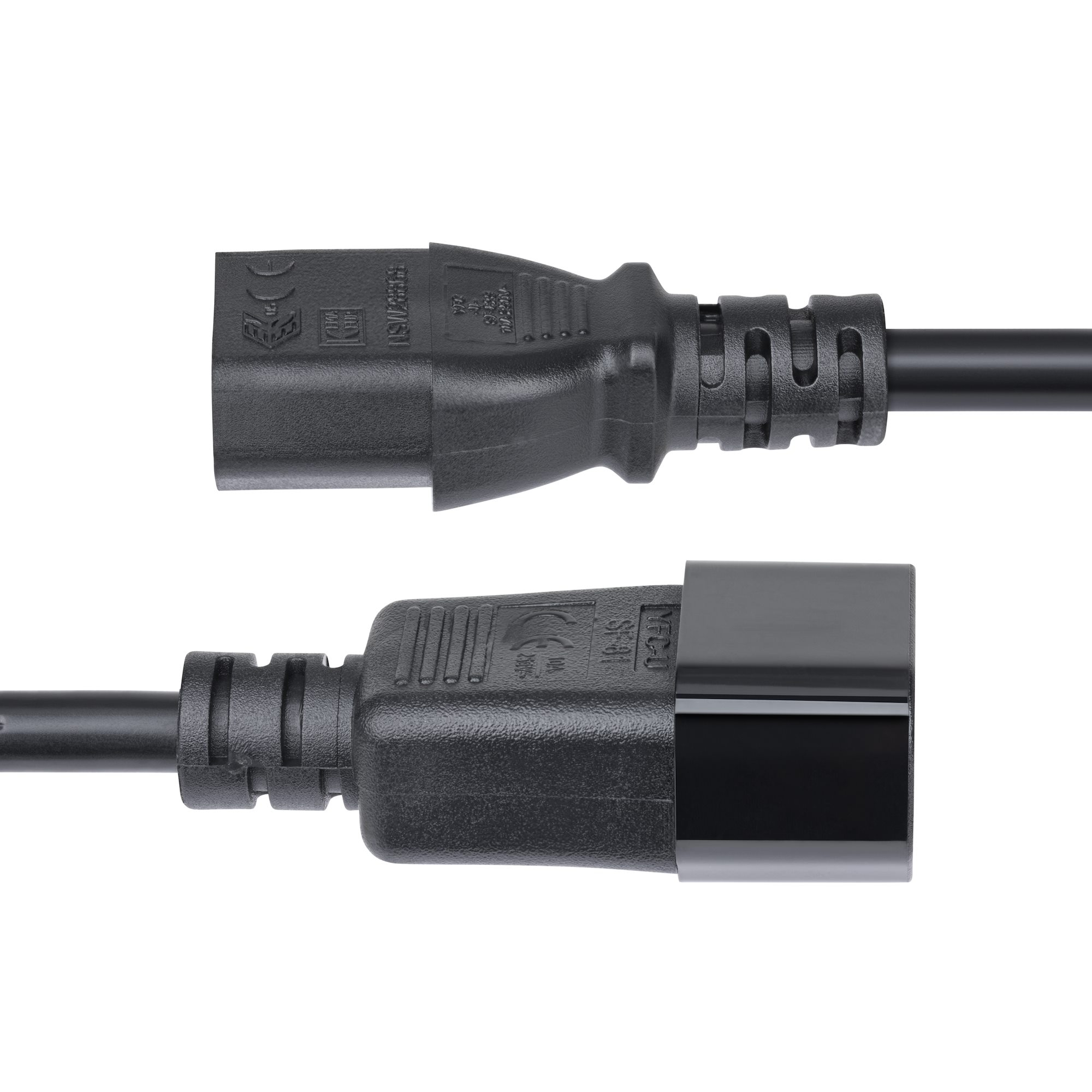 StarTech.com Cavo Prolunga di Alimentazione da 4,5m, Cavo di Alimentazione da C14 a C13 per PDU, 15A 250V, 14AWG, Prolunga Elettrica AC Certificata KEMA-KEUR