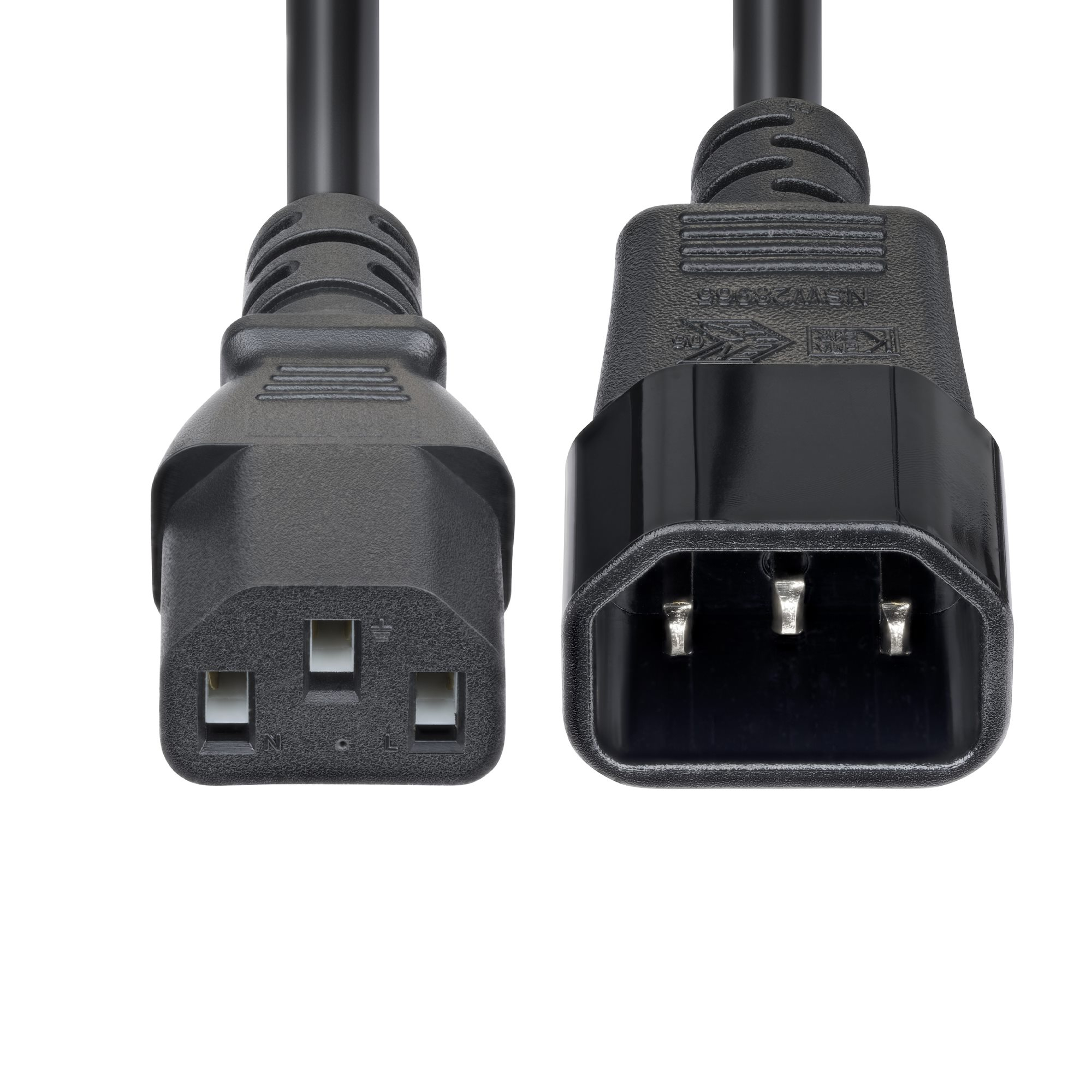 StarTech.com Cavo Prolunga di Alimentazione da 4,5m, Cavo di Alimentazione da C14 a C13 per PDU, 15A 250V, 14AWG, Prolunga Elettrica AC Certificata KEMA-KEUR