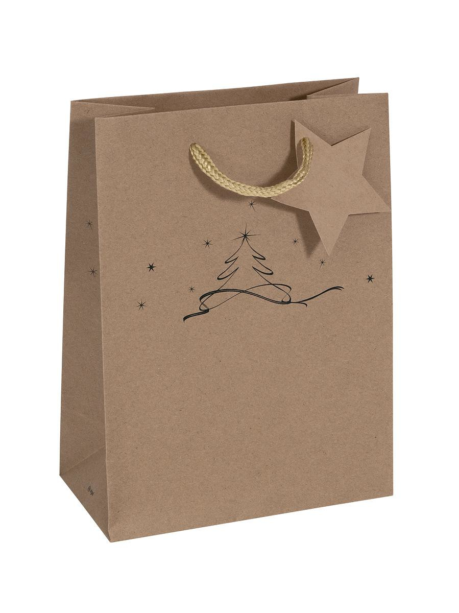 Sigel GT038 - Geschenkverpackungstasche - Braun - Abbildung - Papier - Weihnachten - Weihnachten
