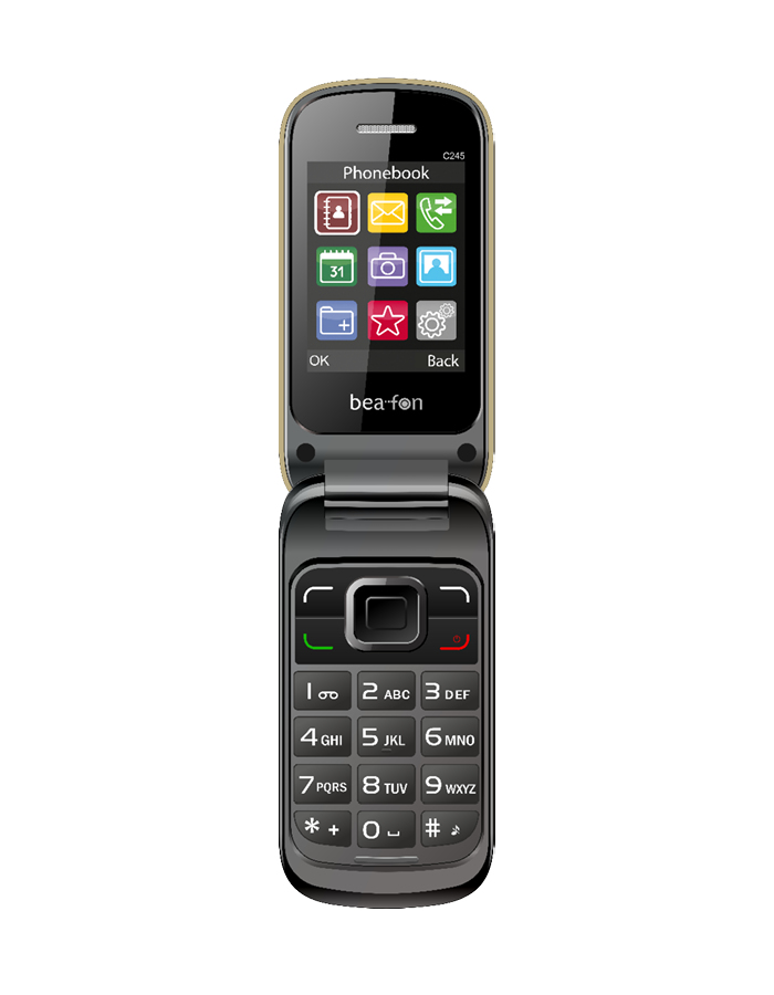 Beafon C245 6.1 cm (2.4) 100 g Champagne Senior phone
