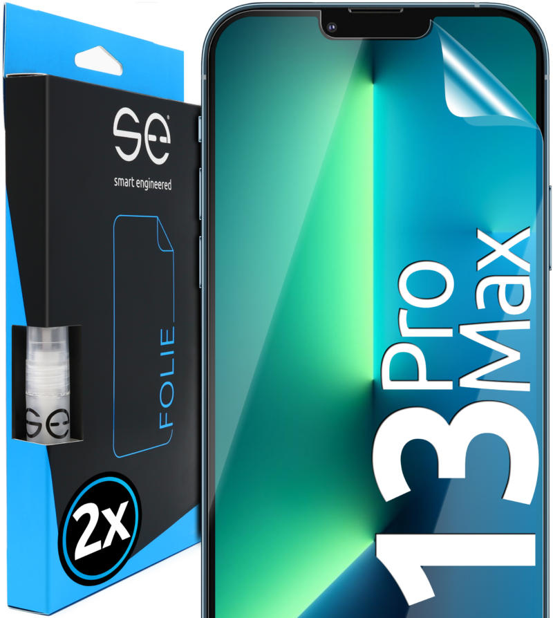 smart.engineered 2x3D Screen Protector for Apple iPhone 13 Pro Max transparent