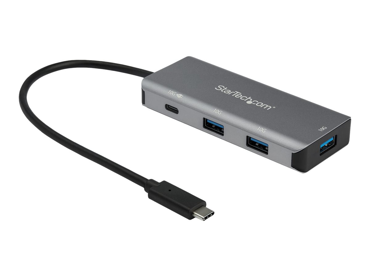 StarTech.com Hub USB-C  4 Ports (10Gbps) avec 3x USB-A & 1x USB-C - Power Delivery Passthrough 100W - Adaptateur USB 3.2 Gen 2 Type C pour PC Portable - Compatible avec TB3