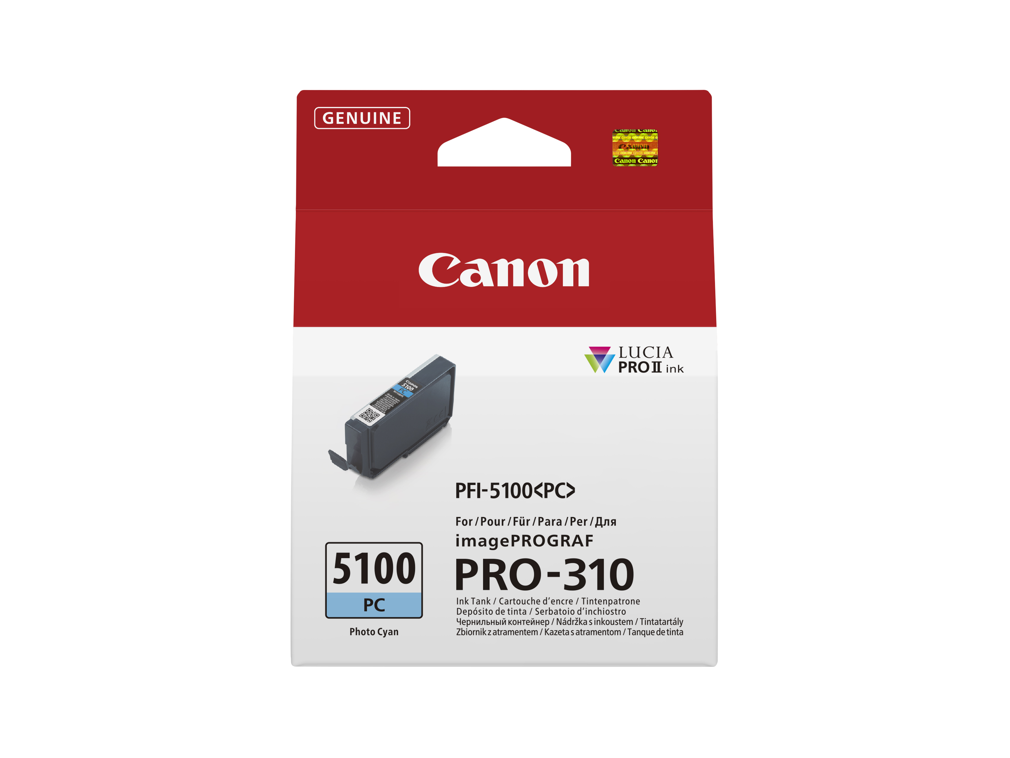 Canon PFI-5100 PC cartuccia dinchiostro 1 pz Originale Ciano per foto