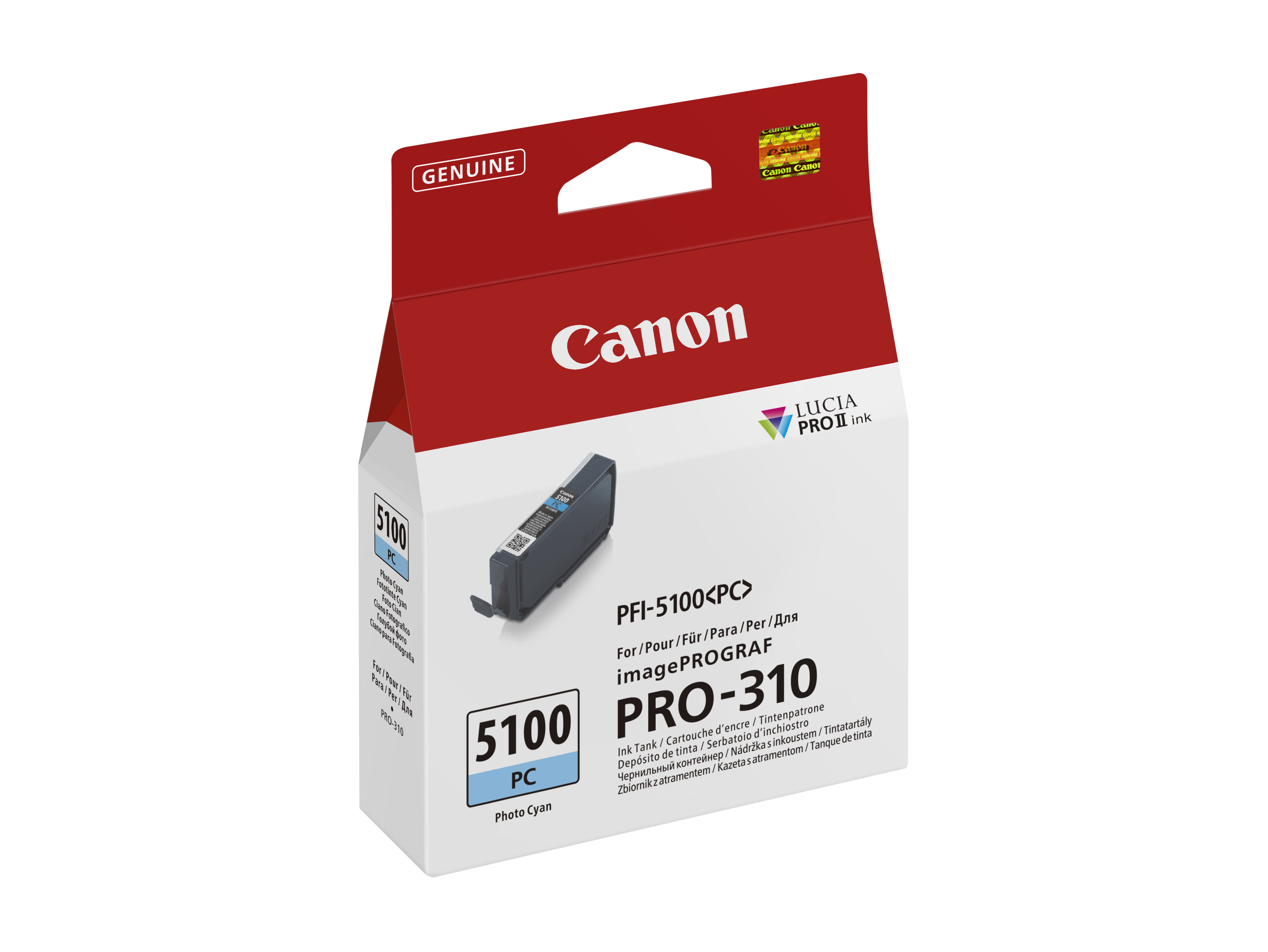 Canon PFI-5100 PC cartuccia dinchiostro 1 pz Originale Ciano per foto