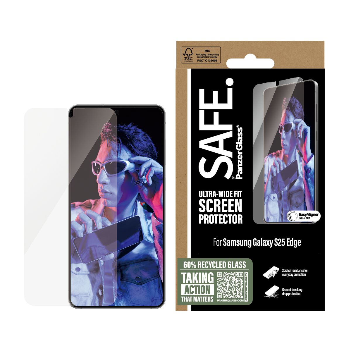 PanzerGlass SAFE Displayschutz Samsung Galaxy Edge Ultra-Wide Fit