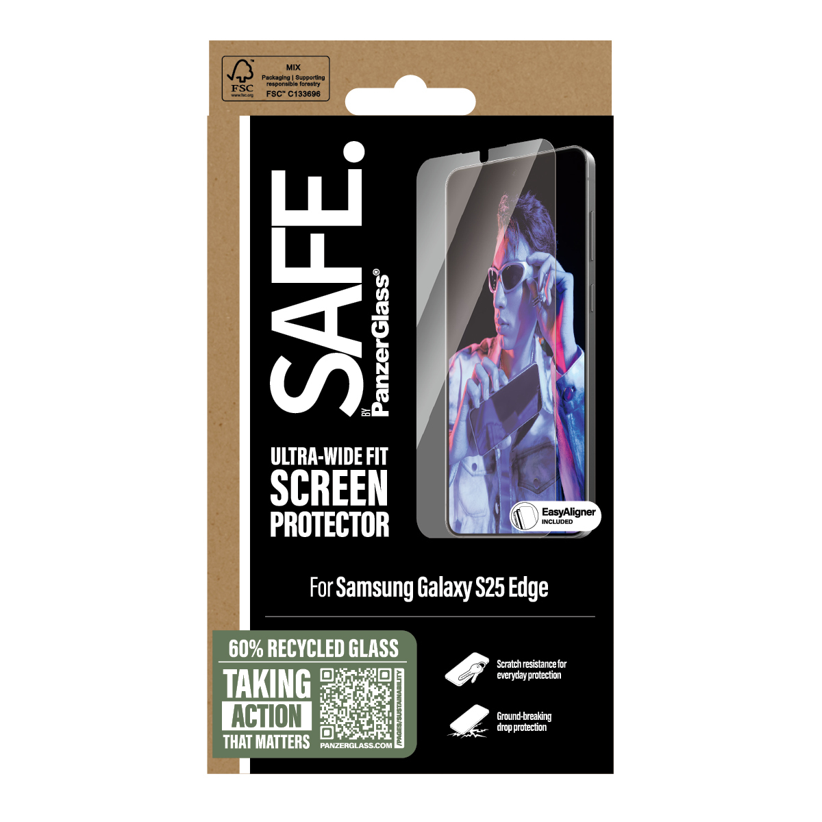 PanzerGlass SAFE Displayschutz Samsung Galaxy Edge Ultra-Wide Fit