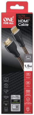 One for All 1.5m Ultra High Speed HDMI 2.1 Kabel zertifiziert