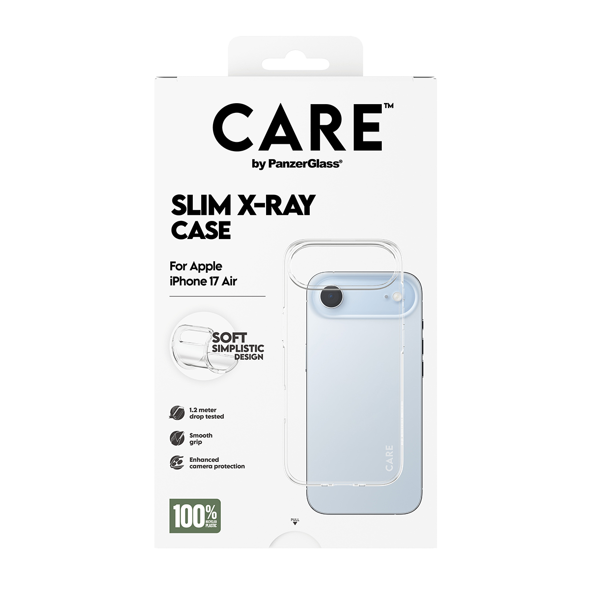 PanzerGlass CARE by � Fashionable Case Transparent X-Ray Soft Basic iPhone 17 Air coque de protection pour t�l�phones portables Housse