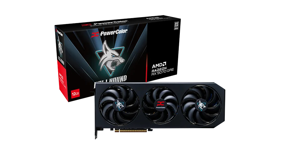 PowerColor Hellhound AMD Radeon RX 9070 GRE 12GB GDDR6 12 Go