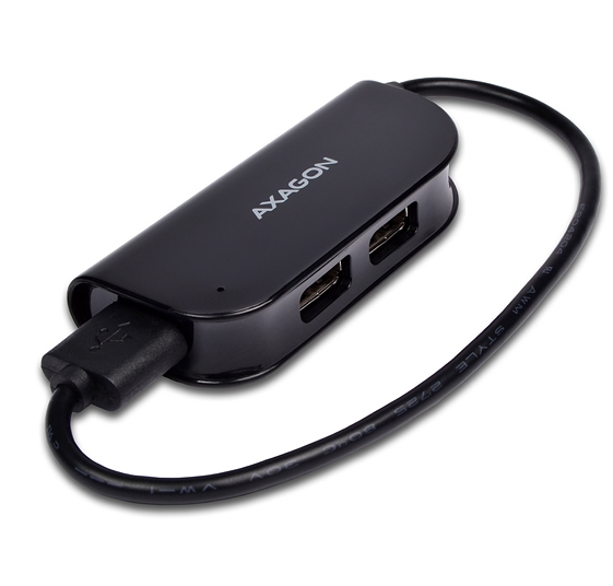 AXAGON HUE-X4B - USB 2.0 - USB 2.0 - 480 Mbit/s - Schwarz - 0,2 m - USB