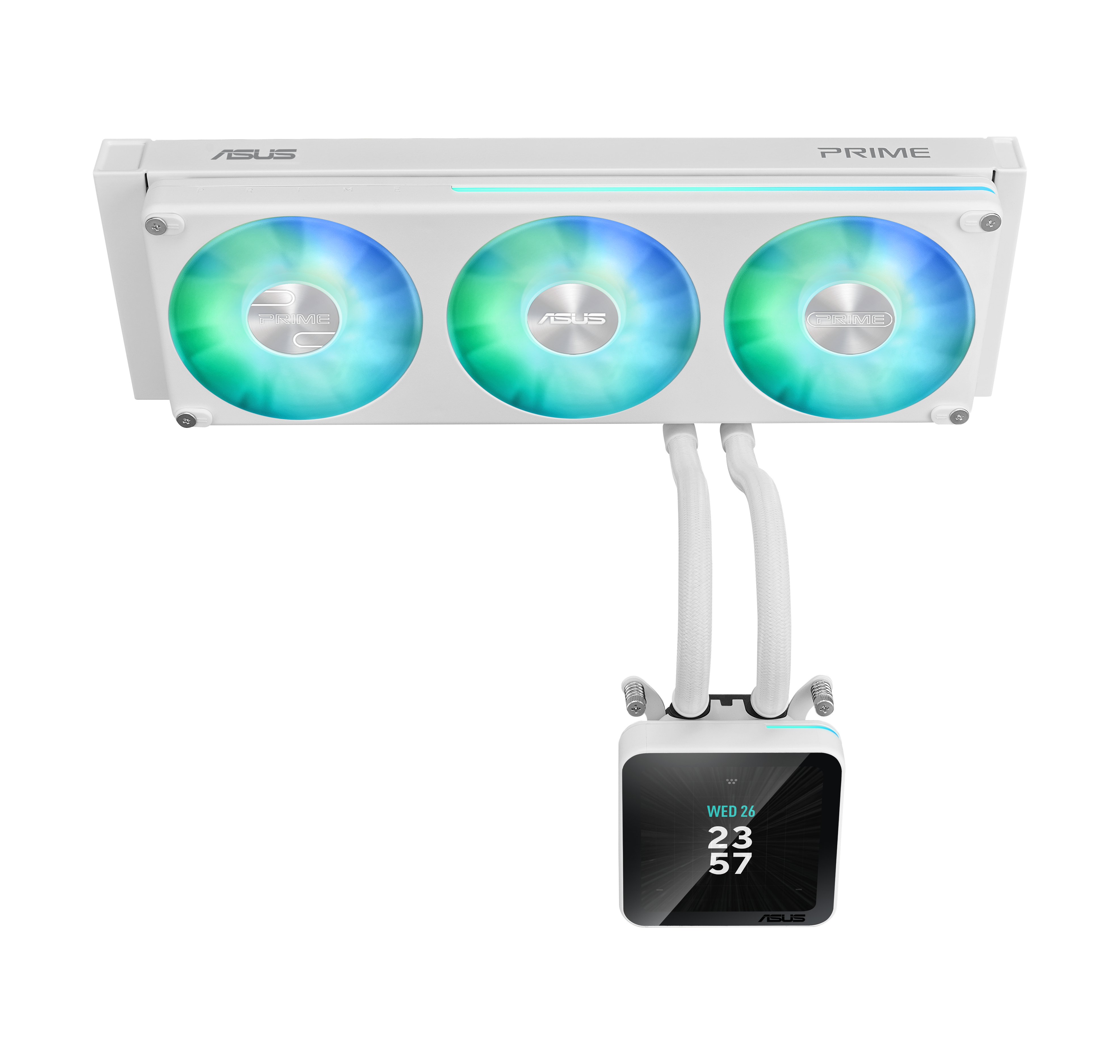 ASUS PRIME SLC II 360 ARGB LCD WHT Processor All-in-one liquid cooler 12 cm White 1 pc(s)