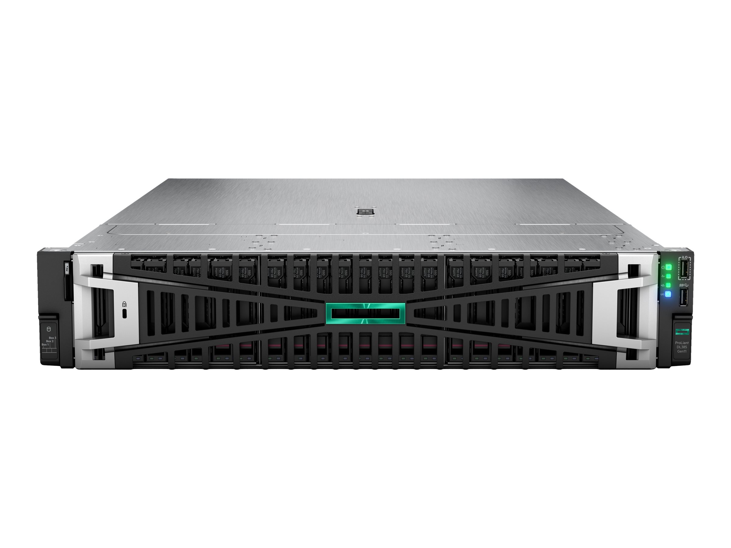 HPE ProLiant DL385 Gen11 - Server - Rack-Montage - 2U - zweiweg - 1 x EPYC 9124 / 3 GHz - RAM 32 GB - SATA/SAS/NVMe - Hot-Swap 6.4 cm (2.5)