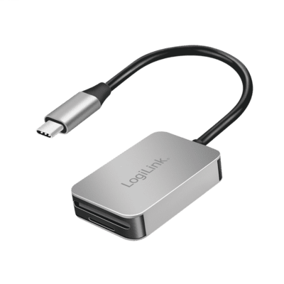 LogiLink USB 3.0 Dual-Kartenleser USB-C/SD/microSD alu