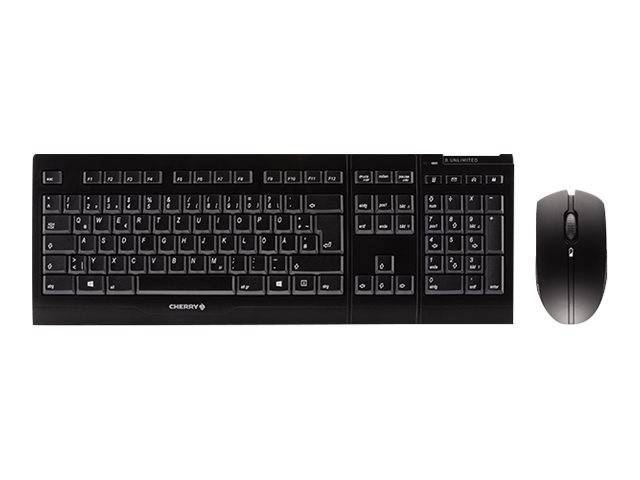 CHERRY B.Unlimited 3.0 keyboard Mouse included RF Wireless Nordic Black