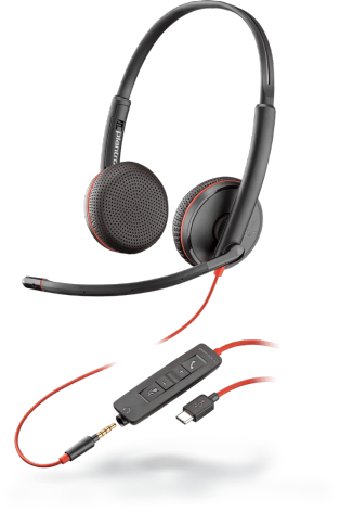 POLY Blackwire 3225 Auriculares Almbrico Diadema Llamadas/Msica USB Tipo C Negro