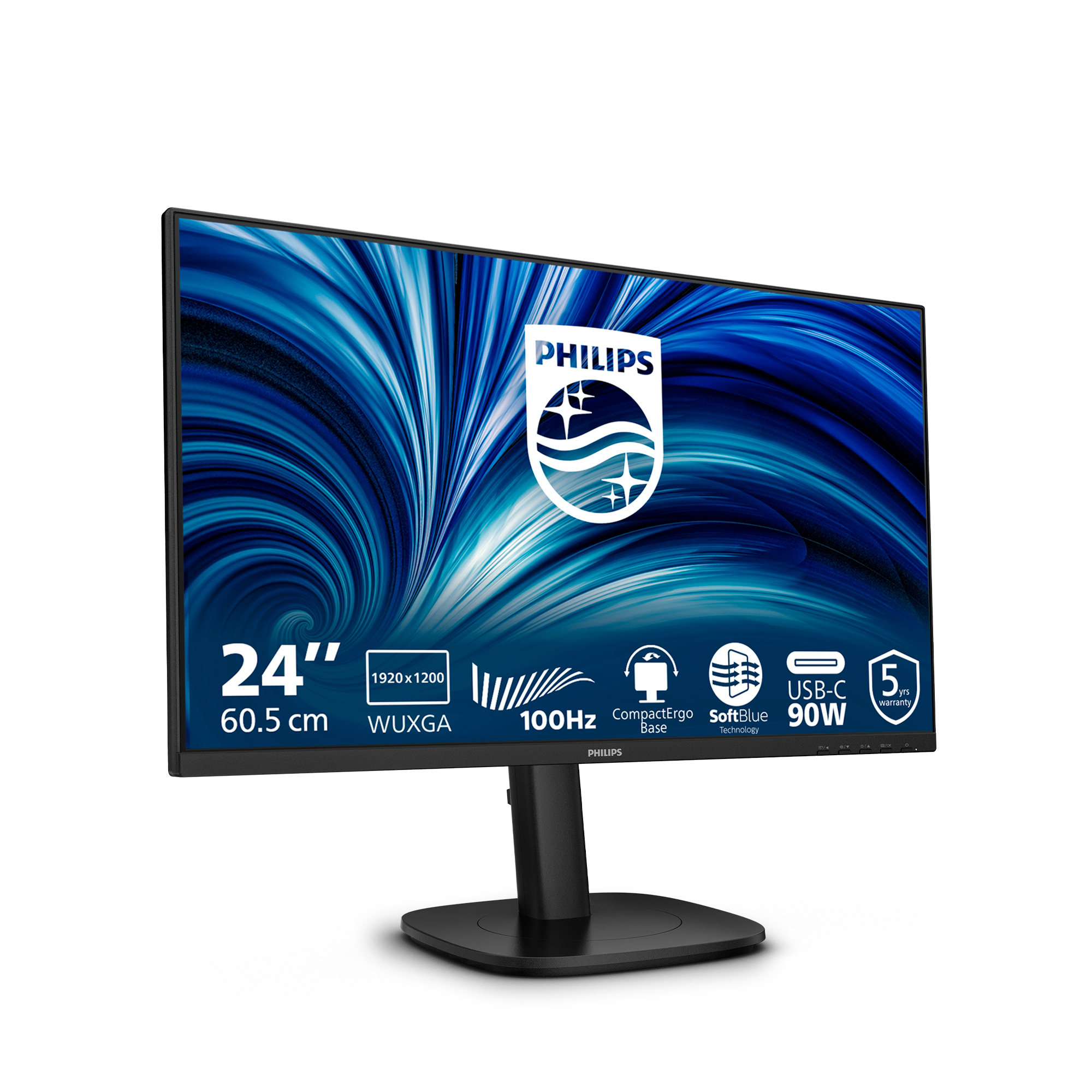 Philips 3000 series 24B2U3301D/00 Monitor PC 61,2 cm (24.1) 1920 x 1200 Pixel WUXGA LCD Nero