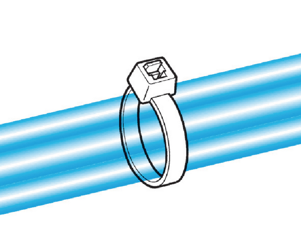 Hellermann Tyton T50L cable tie Polyamide White 100 pc(s)