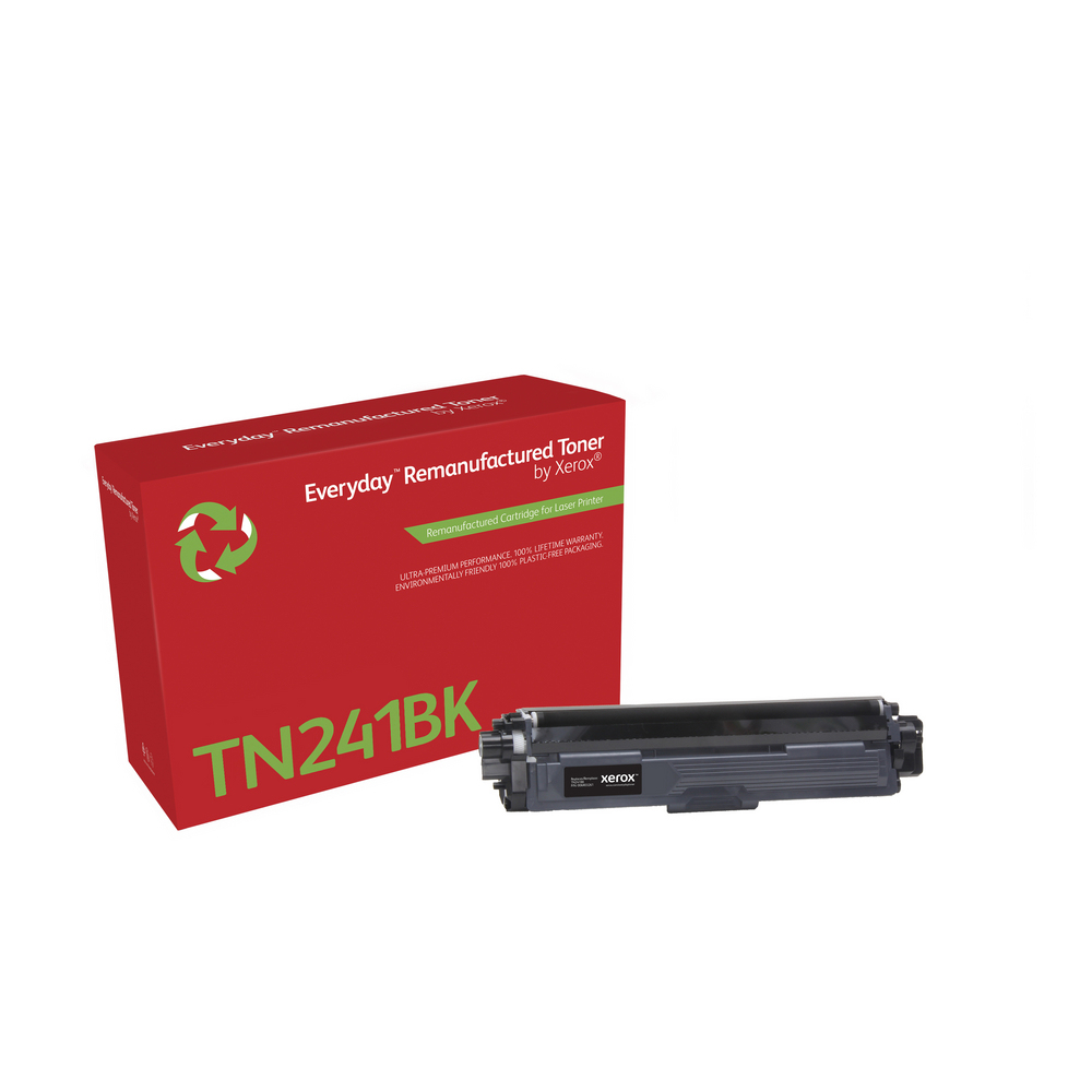 Everyday Remanufactured Black Toner by Xerox replaces Brother TN241BK, Standard Capacity