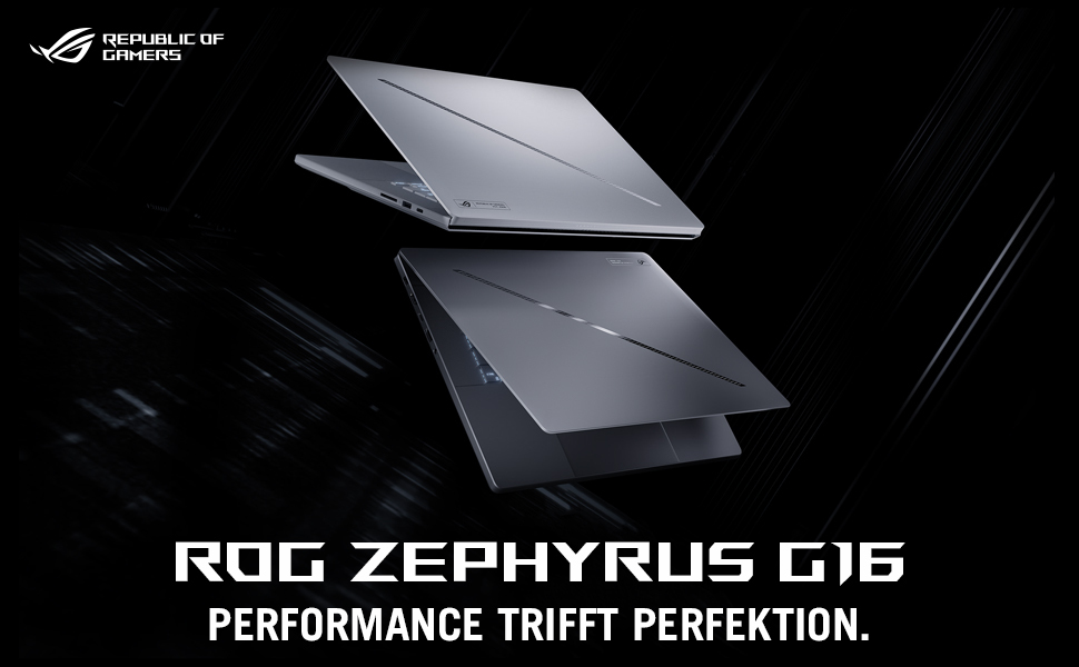 ASUS ROG Zephyrus G16 GA605KH-QR013W AMD Ryzen AI 7 350 Ordinateur portable 40,6 cm (16) WQXGA 16 Go LPDDR5x-SDRAM 1 To SSD NVIDIA GeForce RTX 5050 Wi-Fi 7 (802.11be) Windows 11 Home Allemand Gris