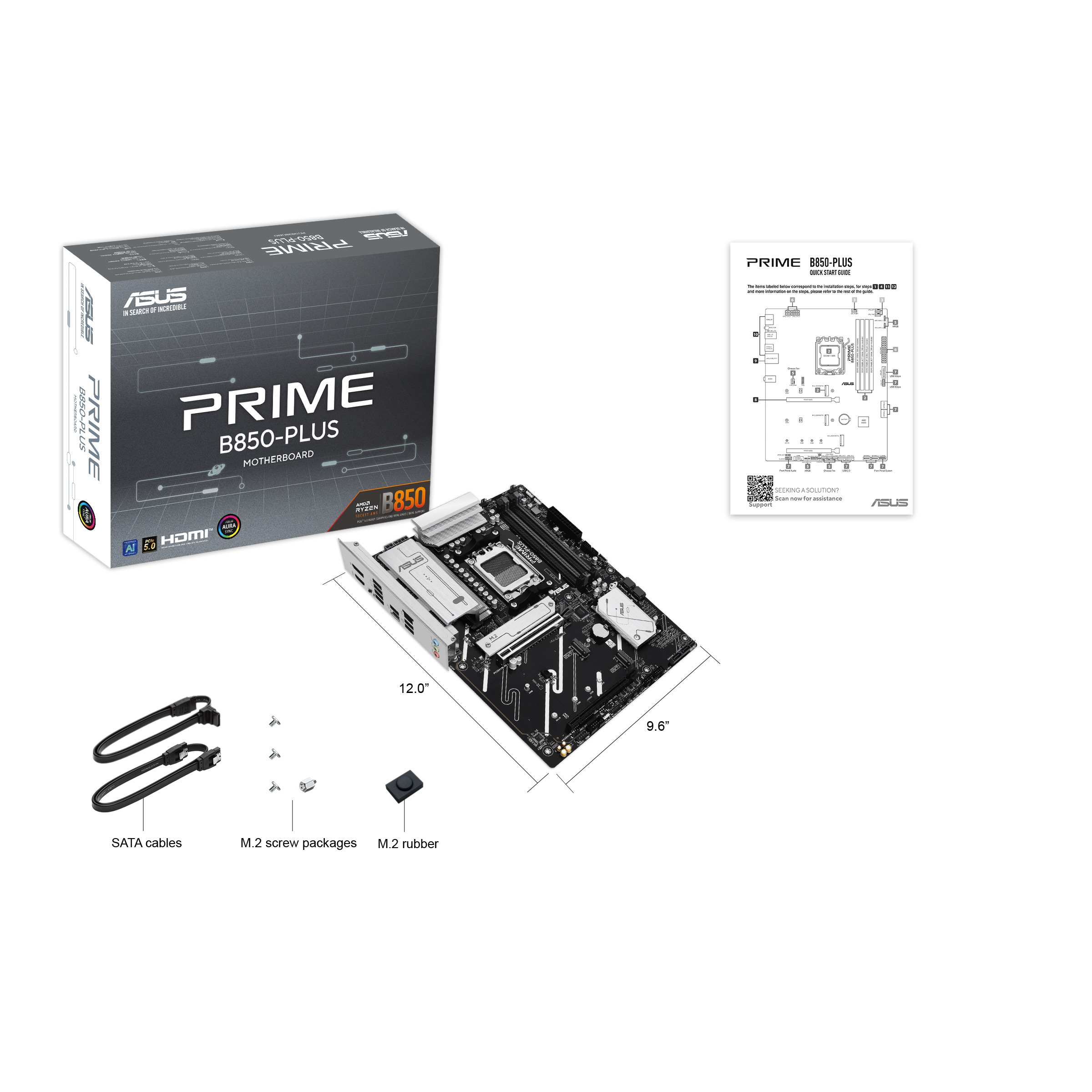 ASUS PRIME B850-PLUS-CSM AMD B850 Emplacement AM5 ATX