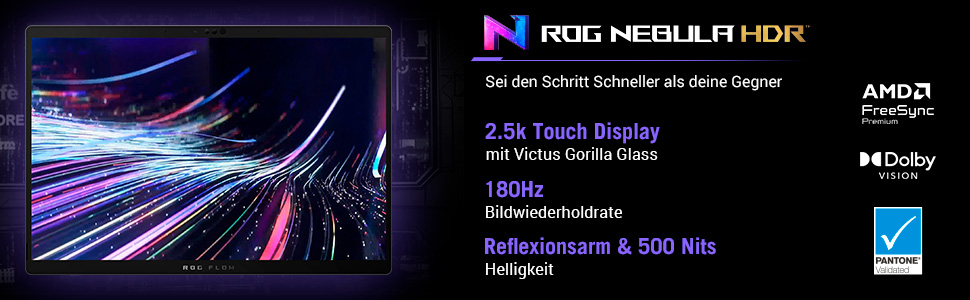 ASUS ROG Flow Z13 GZ302EA-RU074W AMD Ryzen AI Max+ 395 Computer portatile 34 cm (13.4) Touch screen WQXGA 32 GB LPDDR5x-SDRAM 1 TB SSD Wi-Fi 7 (802.11be) Windows 11 Home Tedesco Nero