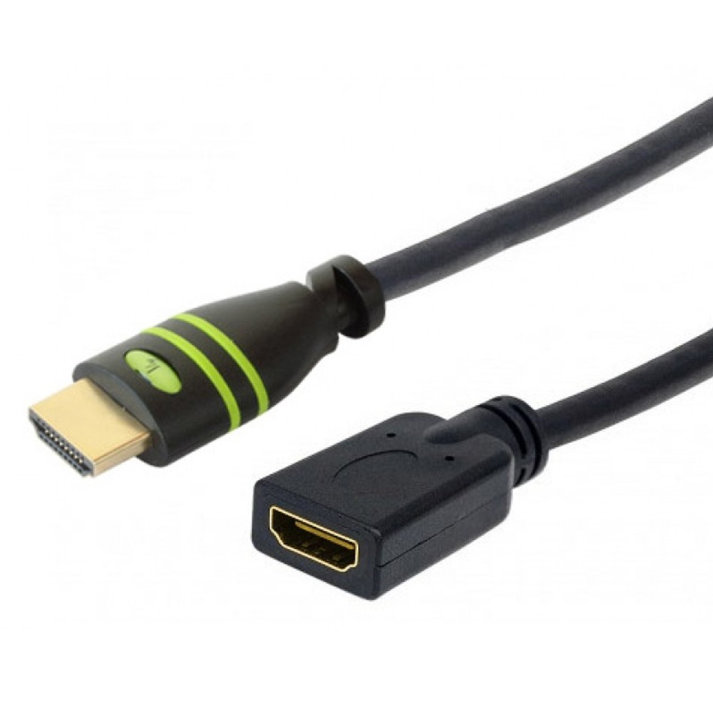 Techly HDMI 4K 60Hz High Speed Anschlusskabel ,mit Ethernet M/F, schwarz, 1,0�m