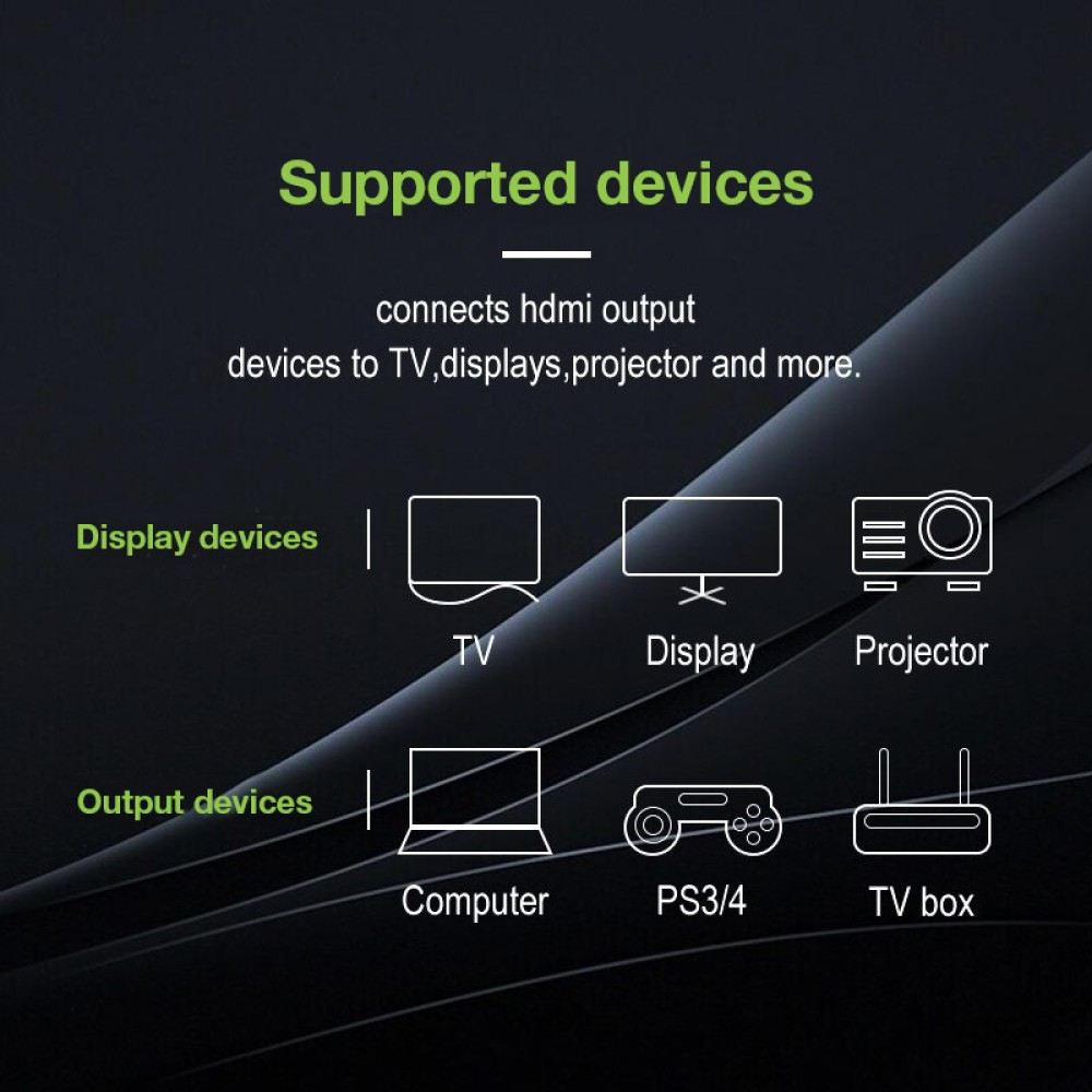 Techly HDMI 4K 60Hz High Speed Anschlusskabel ,mit Ethernet M/F, schwarz, 1,0�m