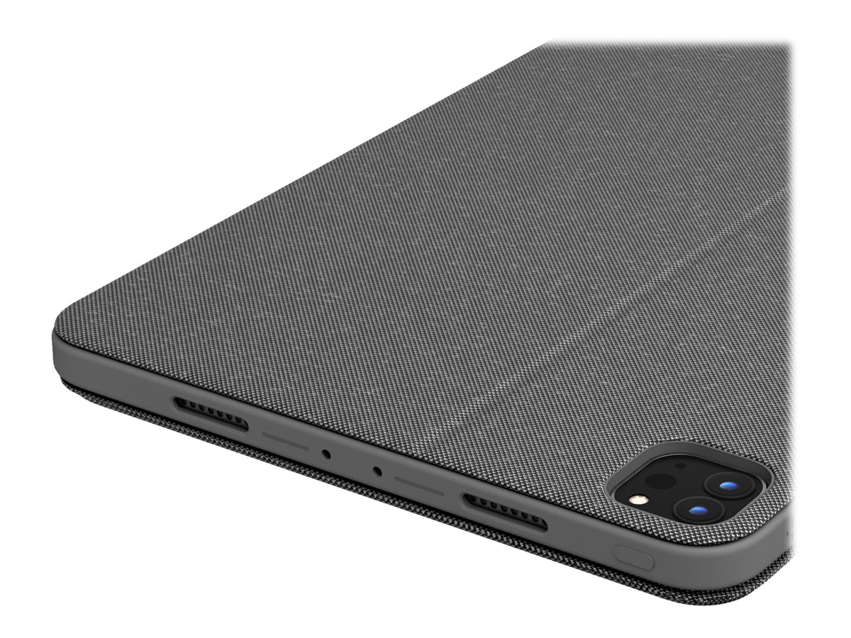Logitech Combo Touch - Tastatur und Foliohlle - mit Trackpad - hintergrundbeleuchtet - Apple Smart connector - AZERTY - Franzsisch - Oxford Gray - fr Apple 11-inch iPad Pro (1. Generation, 2. Generation, 3. Generation)