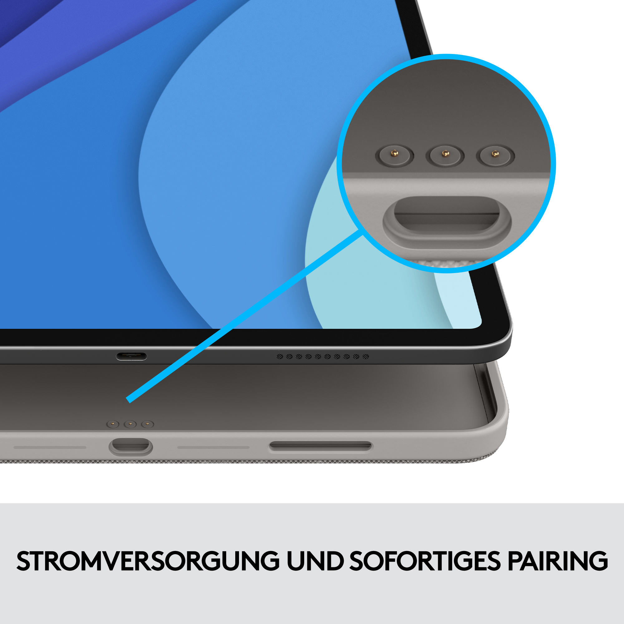 Logitech Combo Touch - Tastatur und Foliohlle - mit Trackpad - hintergrundbeleuchtet - Apple Smart connector - AZERTY - Franzsisch - Oxford Gray - fr Apple 11-inch iPad Pro (1. Generation, 2. Generation, 3. Generation)