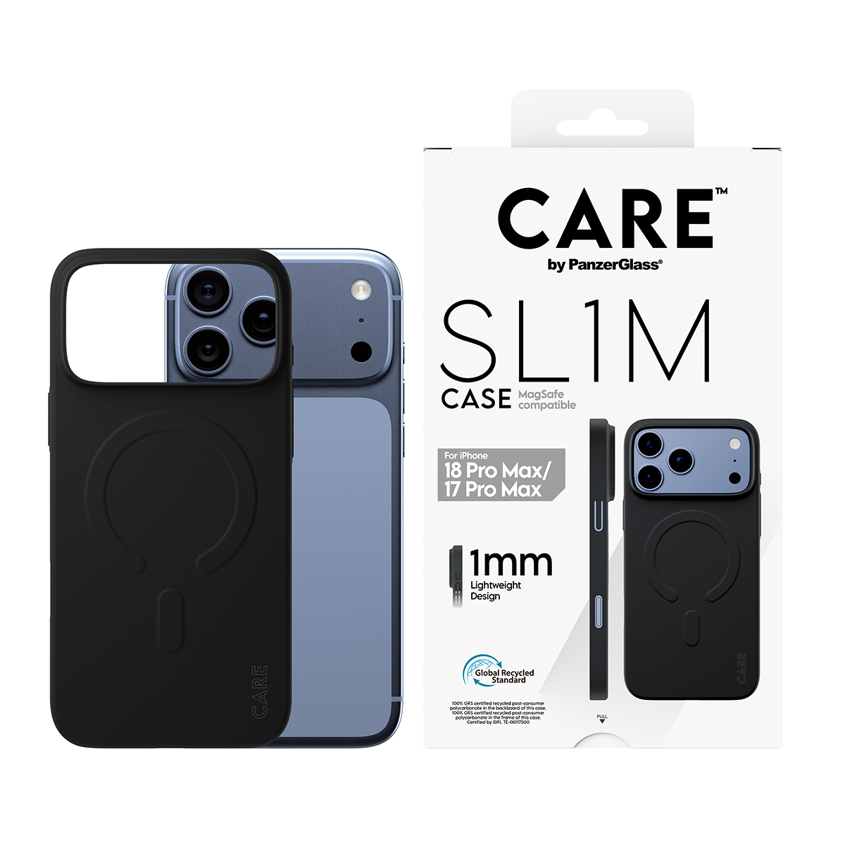 PanzerGlass CARE by � SL1M Case Black w. MagSafe iPhone 2026 Pro Max | 17 Pro Max coque de protection pour t�l�phones portables Housse Transparent