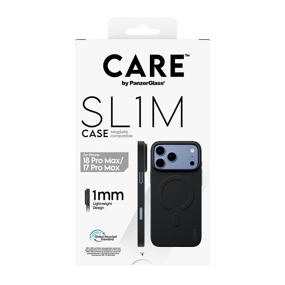 PanzerGlass CARE by � SL1M Case Black w. MagSafe iPhone 2026 Pro Max | 17 Pro Max coque de protection pour t�l�phones portables Housse Transparent