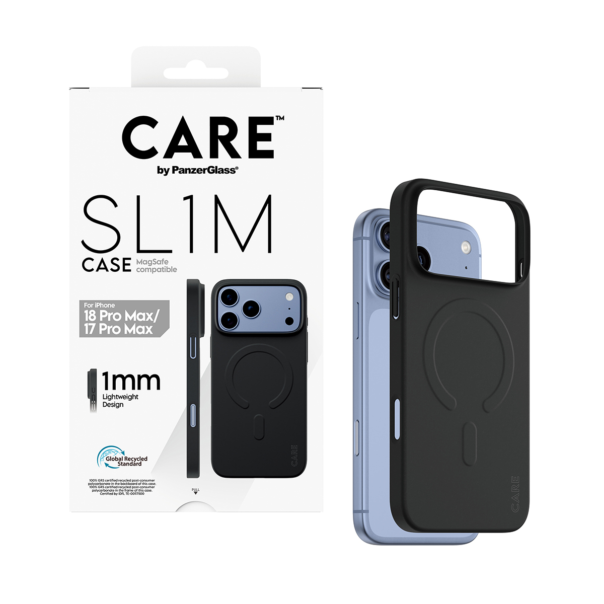 PanzerGlass CARE by � SL1M Case Black w. MagSafe iPhone 2026 Pro Max | 17 Pro Max coque de protection pour t�l�phones portables Housse Transparent