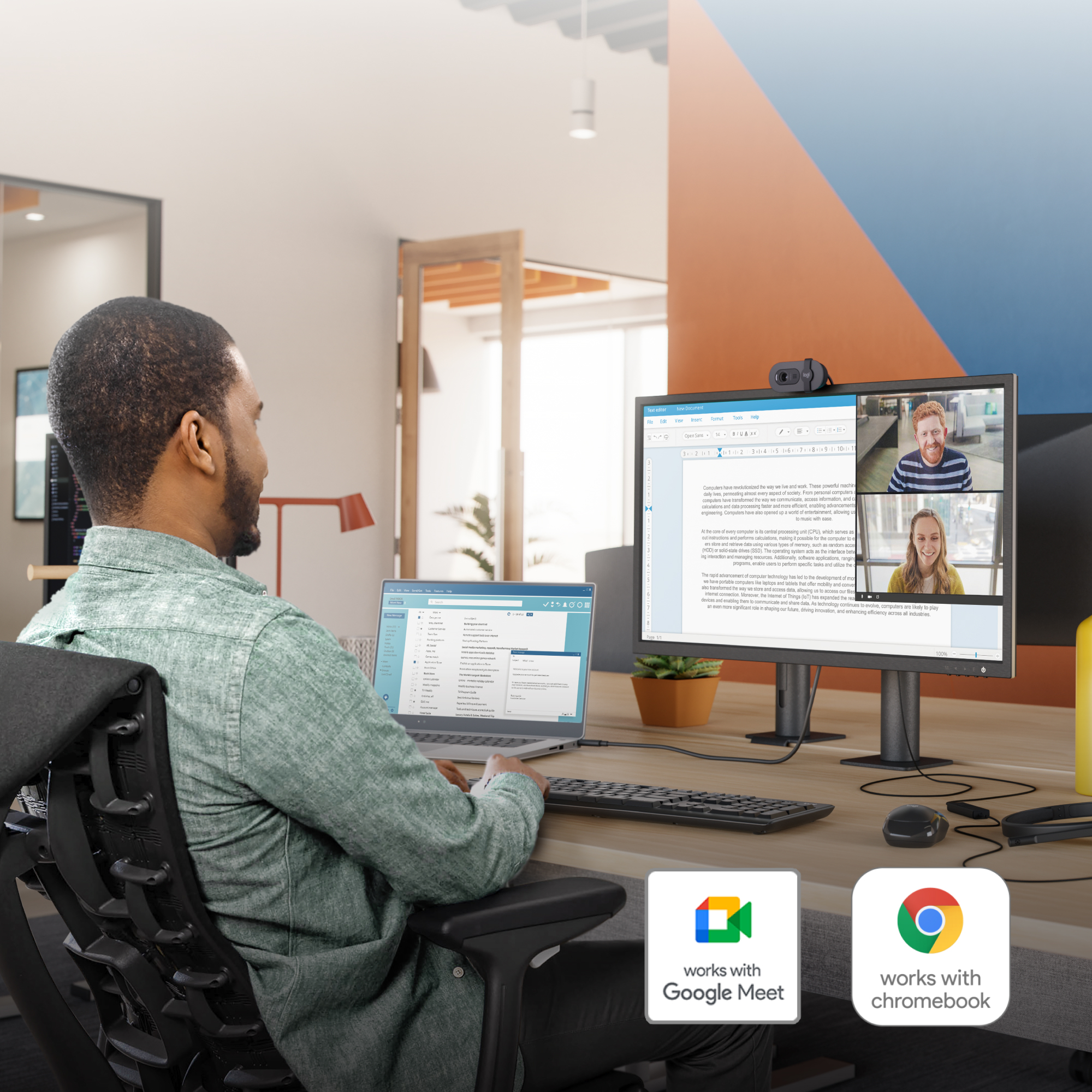 Logitech BRIO 105 - Webcam - Farbe - 2 MP - 1920 x 1080