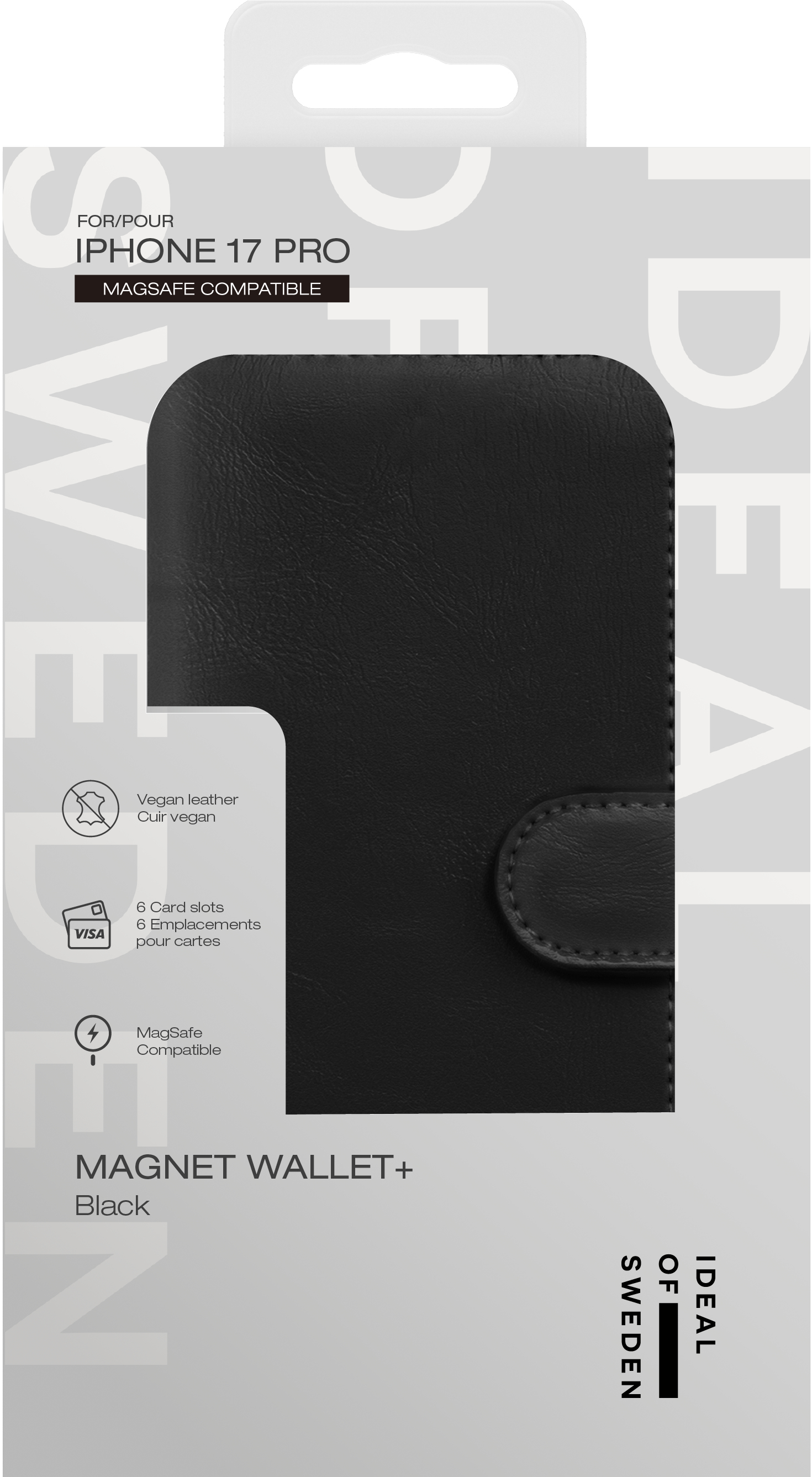 iDeal of Sweden IDMWPMS-I2561P-01 custodia per cellulare Custodia a borsellino Nero